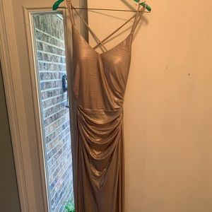 Gold formal dress